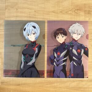 2 Neon Genesis Evangelion Anime Ichiban Kuji Visual Art Sheet Clear‎ File Poster